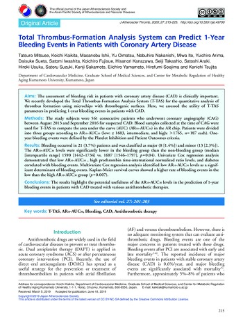 Publication T-TAS 01 Mitsuse et al 2020